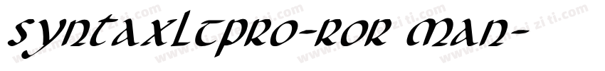 SyntaxLTPro-Ror man字体转换